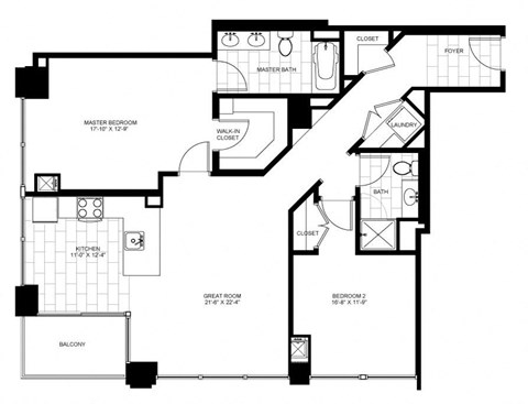 Floor plan at Flair Tower